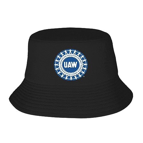 Uaw Region Bucket Hats for Men Outdoor Fisherman Sun Caps Black