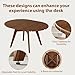 Solid Wood Round Extendable Dining Table, 43″-59″ Expandable Dining Table for 4-8, Oval Extendable Dining Room Table with Hidden Storage, Oval Dining Tables with Leaf, Walnut Round Kitchen Table