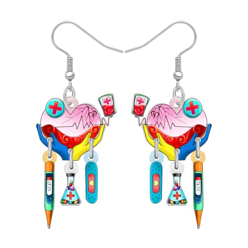 Bijoux de graduation infirmière et cadeau d'appréciation cœur en acrylique