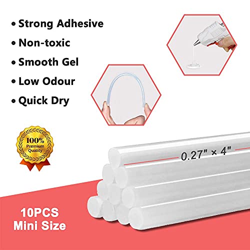 KeLDE Mini Hot Glue Gun Kit,3 Min Fast Heating, Super Lightweight and Safe (Stable Stand, Fuse) 10 Non Toxic Glue Sticks,High Temp Drip - Free for Kids, Adults Crafts, DIY, Home Repairs - Thumbnail 7