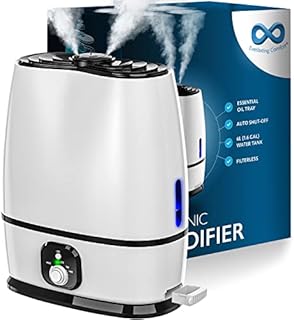 Everlasting Comfort Ultrasonic Cool Mist Humidifier for Bedroom (6L) - Lasts 50 Hours