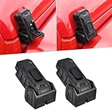 RERPRO Locking Hood Latch Hood Lock Compatible with 2018-2026 Jeep Wrangler JL 4XE Gladiator JT Hood Latches Kit Hood Catch Replacement Accessories, Eliminate Hood Flutter, 1 Pair Black Blade, 2x Keys