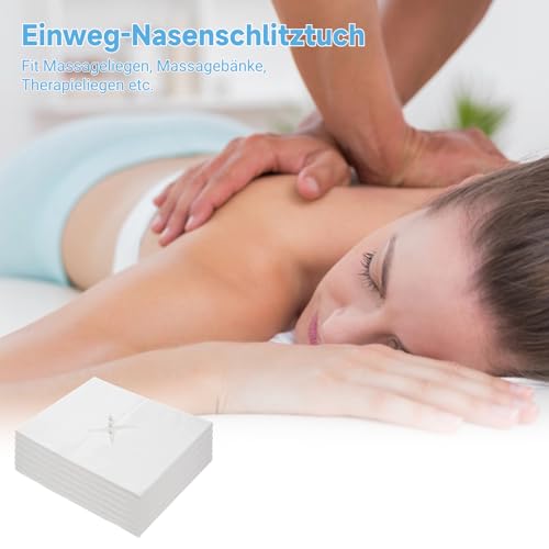Massage-Gesichtsabdeckungen, 1000 Stück Einweg-Nasenschlitztücher für Massagetische, Super Bequeme Massage-Gesichtsabdeckungen aus Vliesstoff für Massagetische und Kopfstützen von Massagebänken