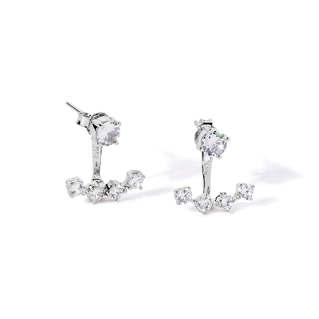 925 Sterling Silver Zircon Jacket Earrings | (studs, danglers, drops) Gifts for Women & Girls | Certificate of Authenticity & 925 Stamp | March By FableStreet (B0CHYH2V67) Amazon Price History, Amazon Price Tracker
