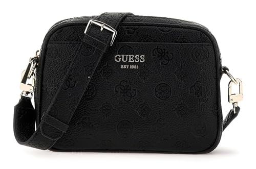 GUESS Bolsa transversal Vikky II para câmera, Logotipo preto, One Size
