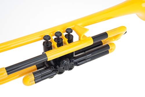 Pbone Jiggs Ptrumpet Plastic Trumpet W/Gig Bag And 3C And 5C Mouthpieces, Yellow, (Ptrumpet1Y) #TOP2