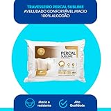 Travesseiro de Hotel Percal Sublime 180 fios - Fibra siliconizada - P/fronhas 50x70 cm - Fibrasca glide