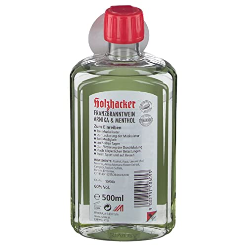 Franzbranntwein Holzhacker mit Arnika und Menthol 500 ml von Riviera