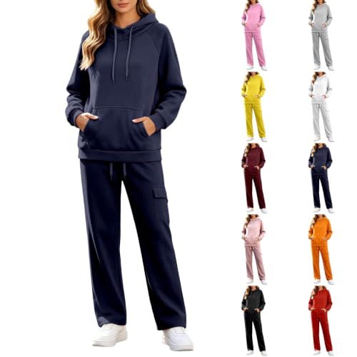 Chándal de mujer manga larga sudadera con capucha conjunto de dos piezas 2