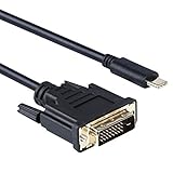 USB C to DVI Cable, USB Type-C to DVI Adapter Cable [Thunderbolt 3] Compatible for MacBook Pro...