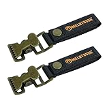 MELOTOUGH Clips tácticos para guantes de trabajo con clip de cocodrilo de metal para construcción (negro, 2 piezas)