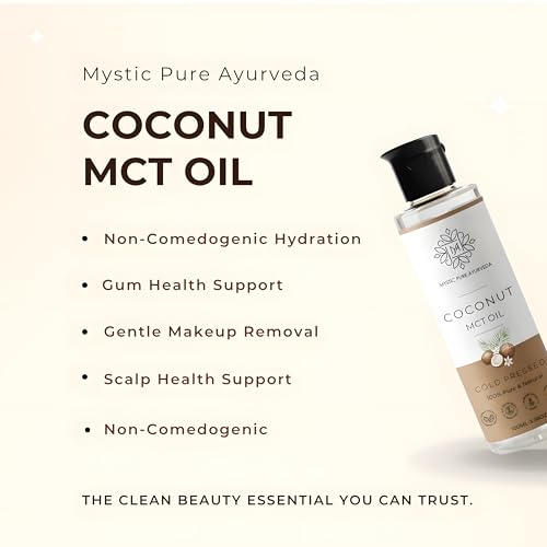Image of Coconut MCT Oil 200ml | Odorless & Colorless, Non-Comedogenic, Lightweight | Skin & Hair Care, Baby Massage 100% Pure & Natural