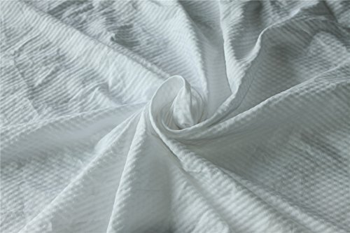 Home Queen Waffle Weave Shower Curtain, Bath Liner With Soft Touch, Water Repellent Bathroom Curtain Liner With Bottom Magnets And Reinforced Grommets,72 W X 72 L Inches, White #TOP6