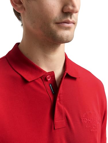 Tom Tailor Herren 1045898 Poloshirt, 12830 - Samba Red, S EU – Ansicht 5