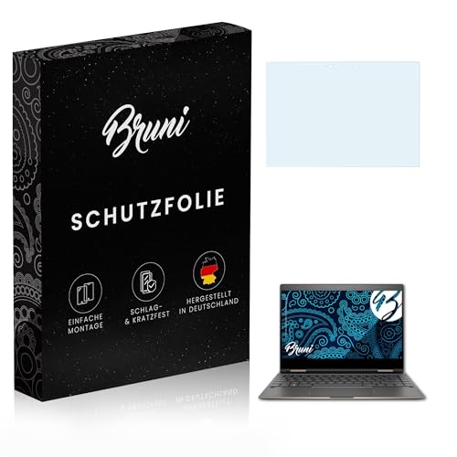 Bruni Schutzfolie kompatibel mit HP Spectre x360 13-ae004na 13,3 inch Folie, glasklare Bildschirmschutzfolie (2X)