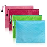 Geldtasche, 4er-Set Geldtaschen Banktasche, 24x18cm Geldmappe A5, Geldtaschen Mit Reißverschluss, Wasserdichte Bankmappe,Geldtasche Bunt – Für Schule, Büro Und Geschäftsgebiete