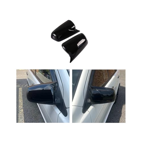 Boîtier de rétroviseur pour Mitsubishi Lancer 10, coque de remplacement noire brillante