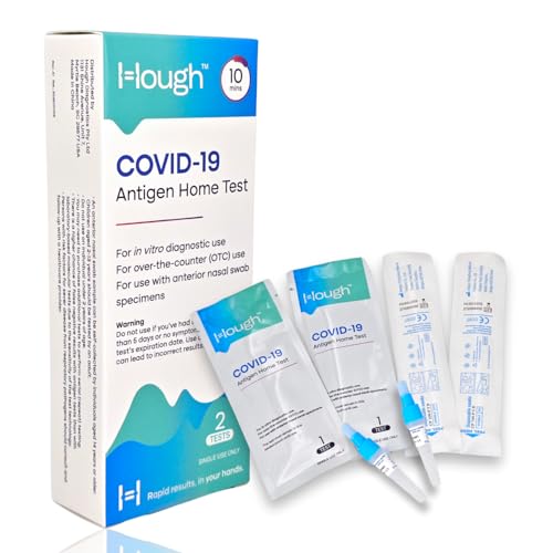 Hough | Covid 19 Antigen Home Test - Rapid Test - FDA Cleared OTC at-Home Self Test - Results in 10 Minutes with Non-invasive Nasal Swab, Easy to Use Without Discomfort (2)