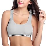 SHE.White Damen Komfort Ohne Bügel Bustier Push Up Seamless Sport Bra Weste Klassische Racerback Sport BH Top Fuer Yoga Fitness-Training