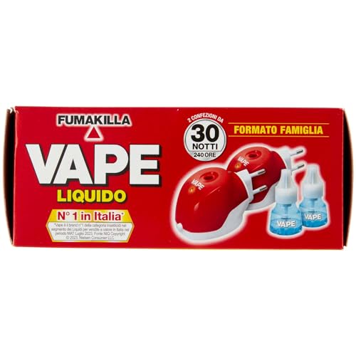 Vape ́2 Diffusori Antizanzare + 2 Ricariche Liquide Verdessenza 30 Notti 15ml, Diffusore Elettrico per Zanzare, Antizanzare con Ricarica Efficiente 240 Ore, Protezione Contro Zanzare Comuni e Tigre - Immagine 4