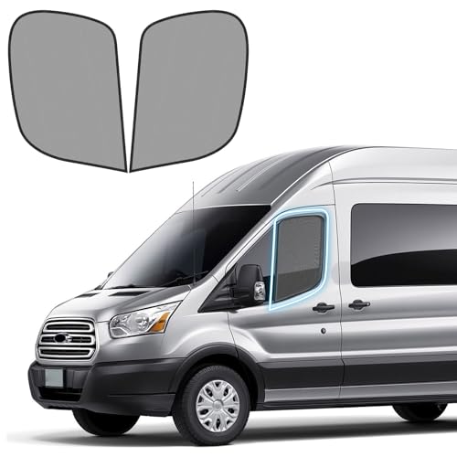 Gpaentsn Magnetic Window Bug Screen for Front Doors Window, Pair Compatible with 2015-2024 Ford Transit MK8/9 Middle/High Roof