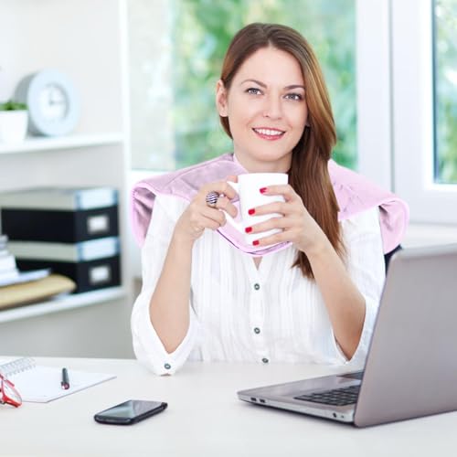 Almofada de aquecimento para pescoço e ombros, envoltório aquecido para pescoço e ombros - Almofada