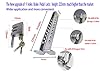 22.5cm Anti-Theft Auto Brake Clutch Lock Stainless Steel Vehicle Security Protection Supplies Car Brake Lock with 3 Keys #2