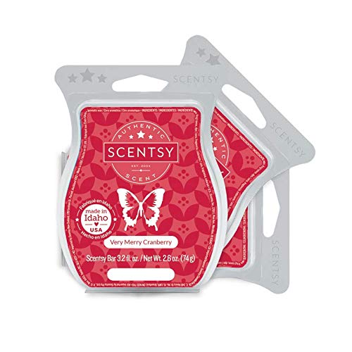 Scentsy Very Merry Cranberry Wickless Candle Wax 3.2 Oz Bar 3-Pack