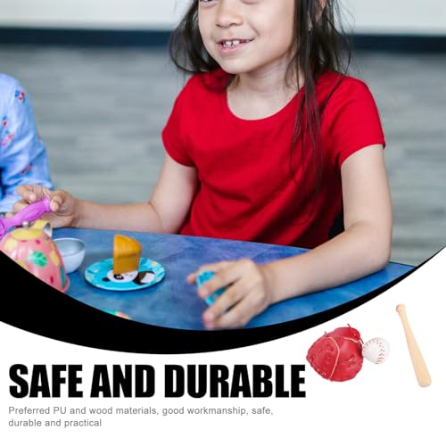 TOYANDONA 2 Conjuntos De Mini Kit De Beisebol Tacos De Beisebol Em Miniatura Luvas Casa De Bonecas T