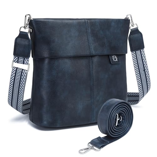 MYHOZEE Crossbody Purses for Women, Cross Body Bags with 2 Straps Leather Shoulder Bag Trendy Handbags