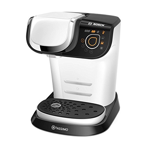 Bosch TAS6004GB Tassimo My Way White Cappuccino Espresso Pod Machine 1300 Watts, 40 x 31.2 x 26.6 cm
