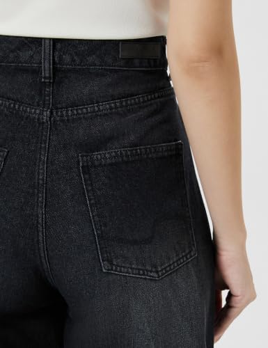 Image of Amazon Brand - Symbol Women's Barrel Fit Denim Jeans | Tapered Balloon | High Rise | Ankle Length (Available in Plus Sizes)