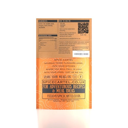 Spice Cartel's Middle Eastern Zaatar. Seasoning Blend Bursting With Sumac & Thyme. 35g Resealable Pack Seasons 1kg+ Of Protein. Premium UK Hand Blended.