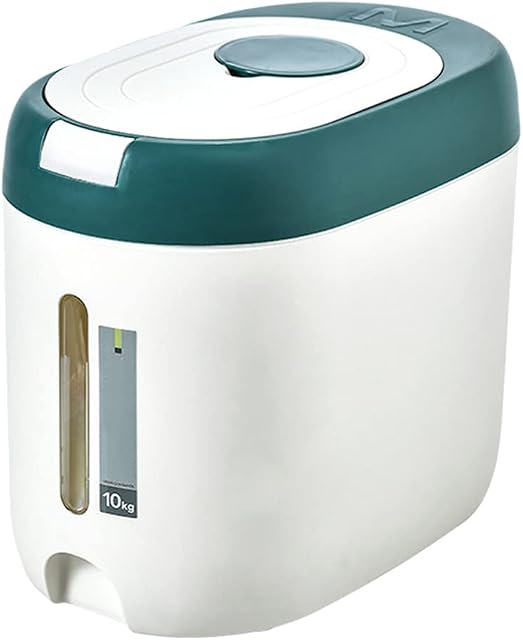 DOITOOL 10kg Rice Storage Container Thicken Plastic Bucket Pantry Airtight Dry Food Container Sealed Grain Bin for Kitchen Restaurant