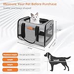 YUNIQUE Soft-Sided Cat & Dog Carrier for Pets Up to 15 Lbs, Airline Approved Collapsible Travel Puppy Carrier with Lightweight Fabric Design (Grey) - Image 5