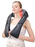 Shiatsu Neck and Back Massager with Heat for Pain Relief Deep Tissue, YoooJOY Electric 4D Kneading Massage Pillow for Shoulder, Leg, Body Muscles, Home/Office/Car Use, Best Gifts for Men/Women/Mom/Dad