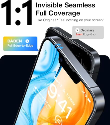 Image of Supershieldz DABEN Tempered Glass For iPhone 17e /16e /14 /13 /13 Pro | 2 Pack, 6.1 inches, Screen Protector Guard, 10H Hardness, Military Grade Protection, Easy Install, Case-Friendly