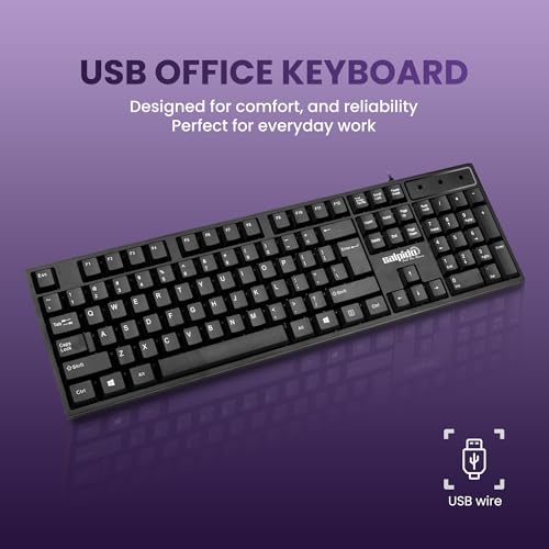Image of G-102 Wired Keyboard and Mouse Combo with Mute Button Design, 1000 DPI Optical Sensor Mouse | Suitable for Office Use |1 Year Warranty