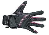 HKM Fashion Reithandschuhe schwarz/pink 6