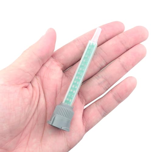 CHENJIN 20 peças de 50 ml bocal de pistola de cola adesiva misturada bocal de resina epóxi tubo de a