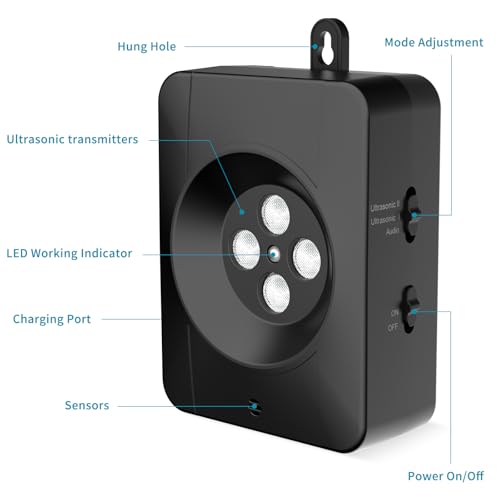 Antibell Ultraschall Gerät - 35FT Anti Bell Gerät Hunde - 3 Modi Leistungsstark Hunde Bellen Stoppen - Antibell für Hunde Drinnen Draußen - Anti Hunde Bellen für Kleine Mittel Große Hunde Hundeabwehr