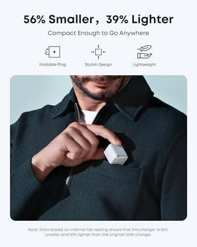 Image of Anker Nano 45W Type C Charger Fast Charging, Compact and Foldable Plug USB C Charger Block for iPhone 17 /16 Series, MacBook, Pixel 9, iPad, Samsung Galaxy S25 Ultra / S24 Series (6 ft Cable Included)