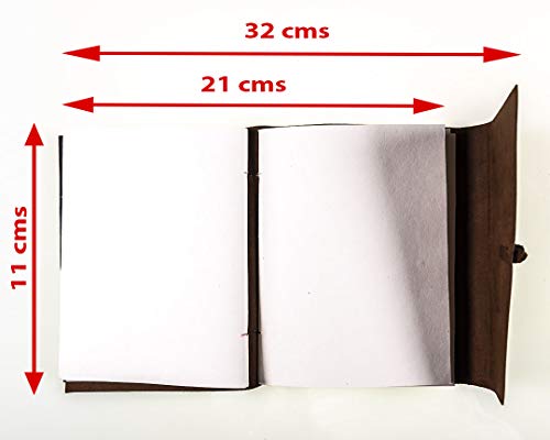 Leather Journal Small Writing Notebook Personal Organizer - Vintage Rustic Natural Handmade Leather Bound Notepad Portable Men & Women Unlined Paper Versatile As Art Sketchbook, Planner, Diary & Notebook (6X4 Inches) #TOP1