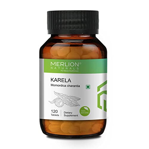 Merlion Naturals Karela Tablets Momordica charantia, All Natural, Pure Herbs 500mg x 120 Tablets