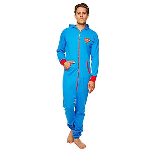DC Comics Superman - Mono para Hombre (Grande, Azul)