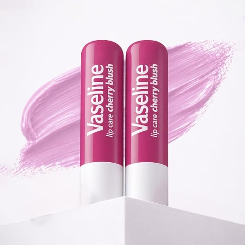Image of Vaseline Lip Care Cherry Blush Tinted Lip Balm Stick 4.8g (Pack of 2)
