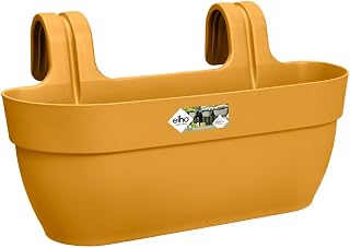 Elho Vibia Campana Easy Hanger L 46 - Jardinera por Balcón Y Exterior - Ø 46 x H 26.5 cm - Amarillo/Honey Yellow
