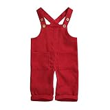 Arvbitana Toddler Baby Boy Girl One Piece Suspender Overalls Jumpsuit Sleeveless Plain Romper Outfit
