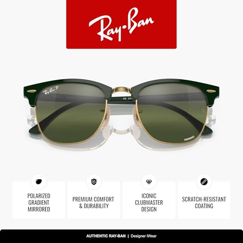 Image of Ray-Ban RB3016 Clubmaster Classic Square Sunglasses for Men for Women