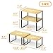 SpaceAid Cabinet Shelf Organizers 2 Pack, Kitchen Counter Rack Shelves Riser, Stackable Expandable Spice Rack, Pantry Cupboard Storage Organization (Black and Natural, Short)